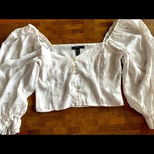 Forever21 White Crop Top